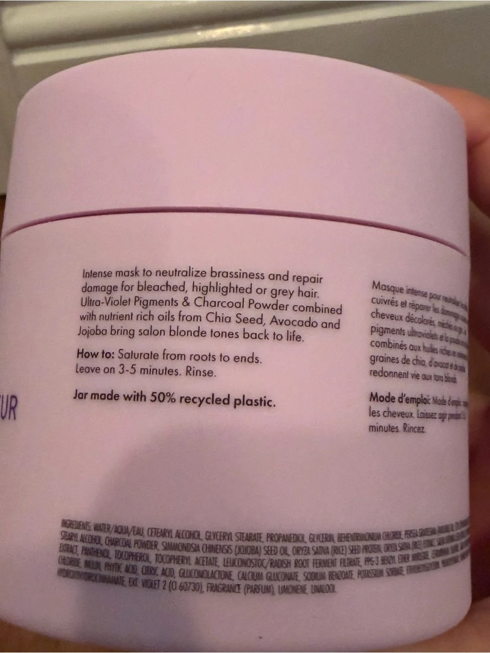 Fekkai Blonde Rx Anti-Brass Repair Mask — Light Pink Jar